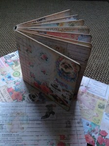 Old childs hard back book, now upcycled