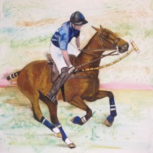 Watercolour polo, I had started this so decided to finish it, really my heart was not in it and I lost interest