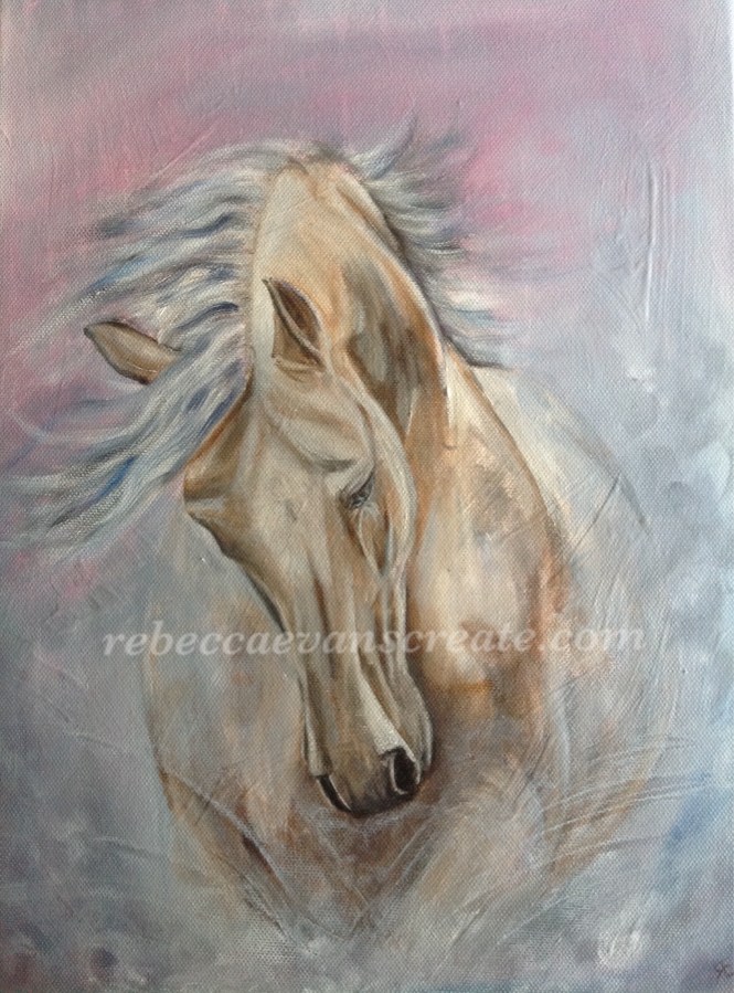 Oil painting of horse