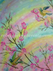 'Bling and Bloom' art for treatment room in our hospice