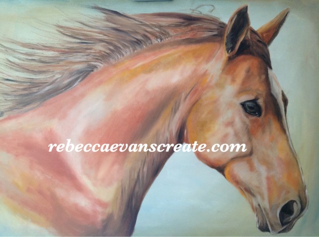 'Chico' oil on canvas 70cmx50cm Rebecca evans create art