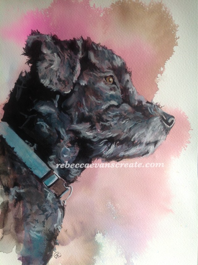 'Archie'31.5x24 cm coldpress ink and watercolour