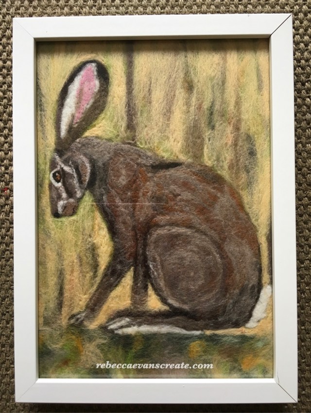 A bit of fun with felt while sat at the exhibition...my first time at a felted picture